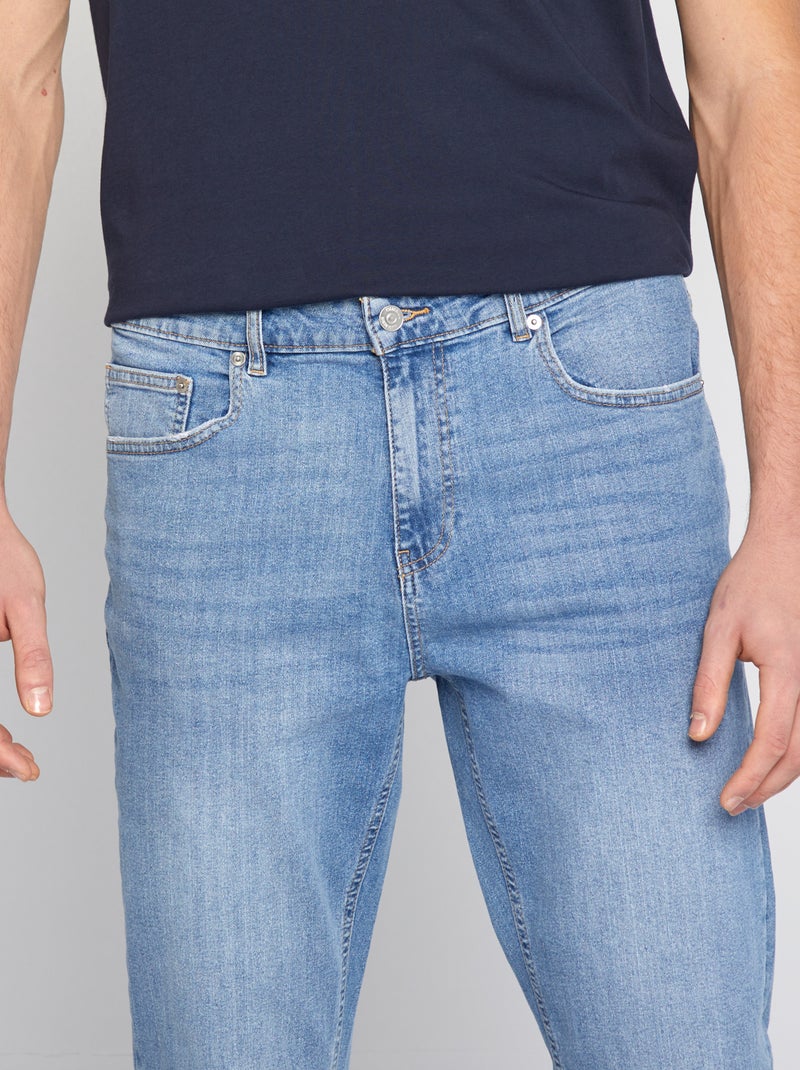 Jean slim en coton stretch - L36 Bleu - Kiabi