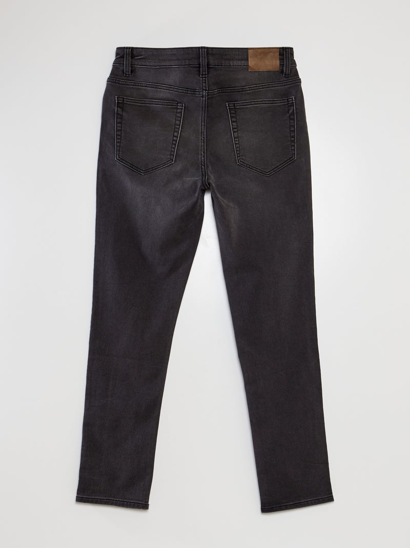 Jean slim stretch - L30 Gris/noir - Kiabi