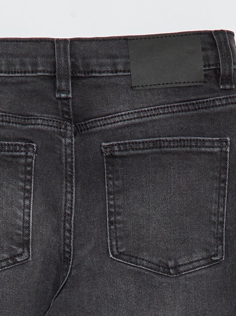 Jean slim taille ajustable Noir - Kiabi