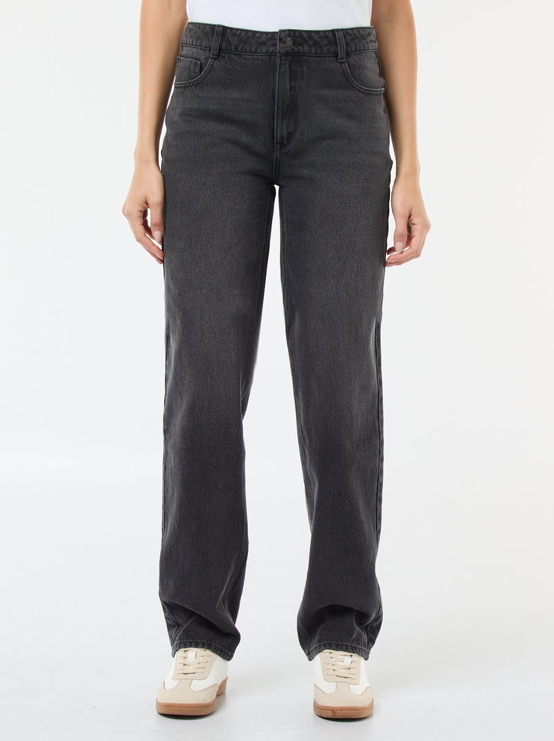 Jean straight regular fit - L28 Noir - Kiabi