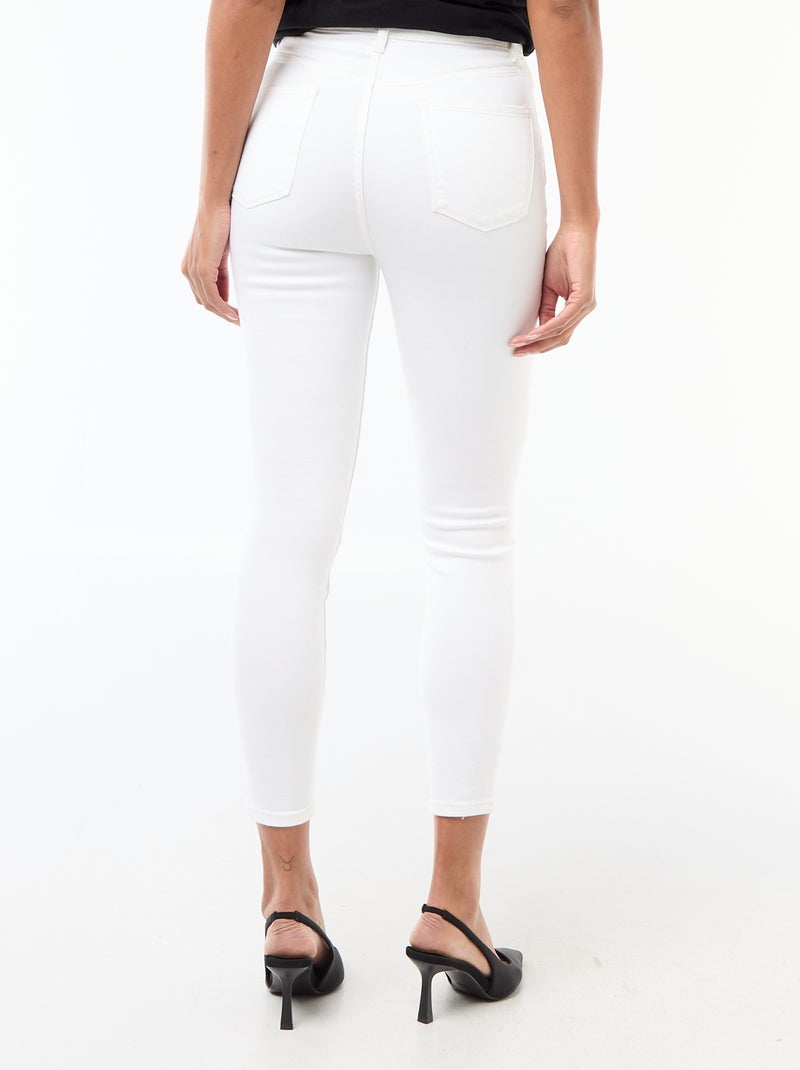 Jean super skinny taille très haute - L28 Blanc - Kiabi