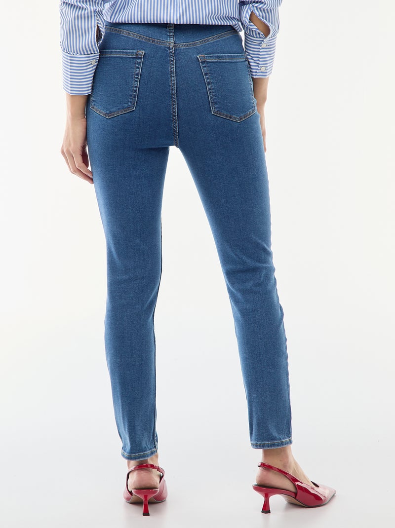 Jean super skinny taille très haute - L28 Bleu - Kiabi
