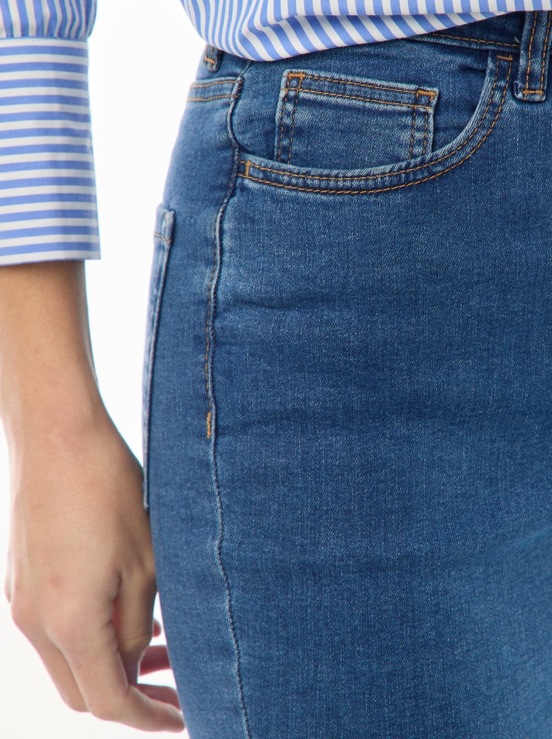 Jean super skinny taille très haute - L28 Bleu - Kiabi