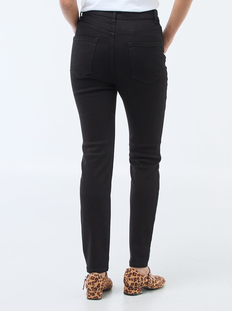 Jean super skinny taille très haute - L28 Noir - Kiabi
