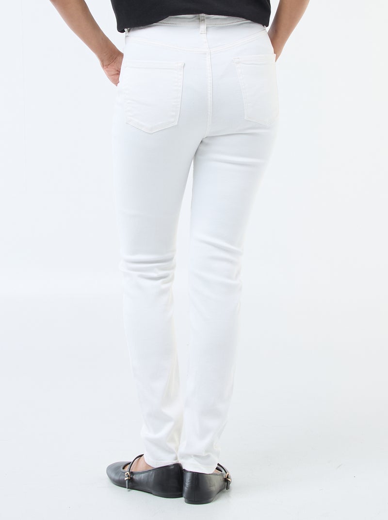 Jean super skinny taille très haute - L32 Blanc - Kiabi