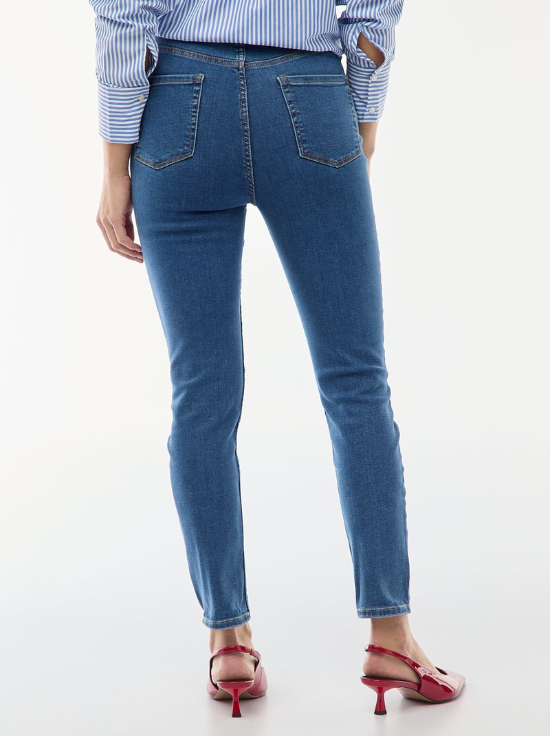 Jean super skinny taille très haute - L32 Bleu - Kiabi