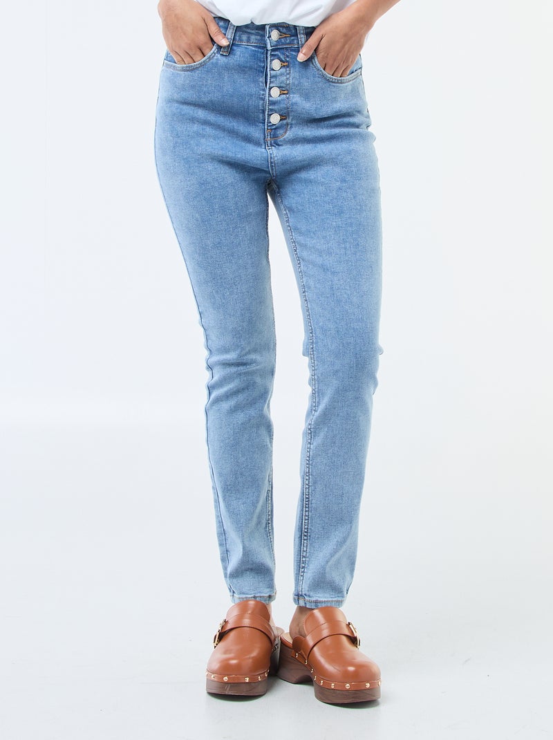 Jean super skinny taille très haute - L32 Bleu - Kiabi