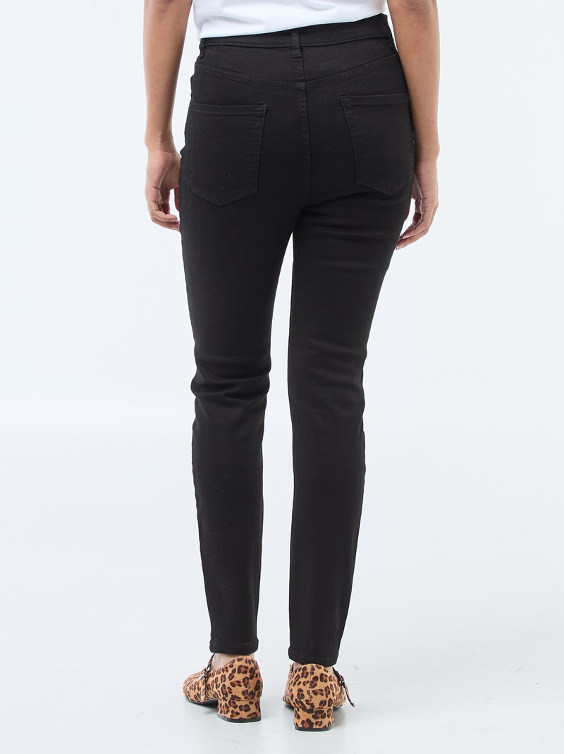 Jean super skinny taille très haute - L32 Noir - Kiabi