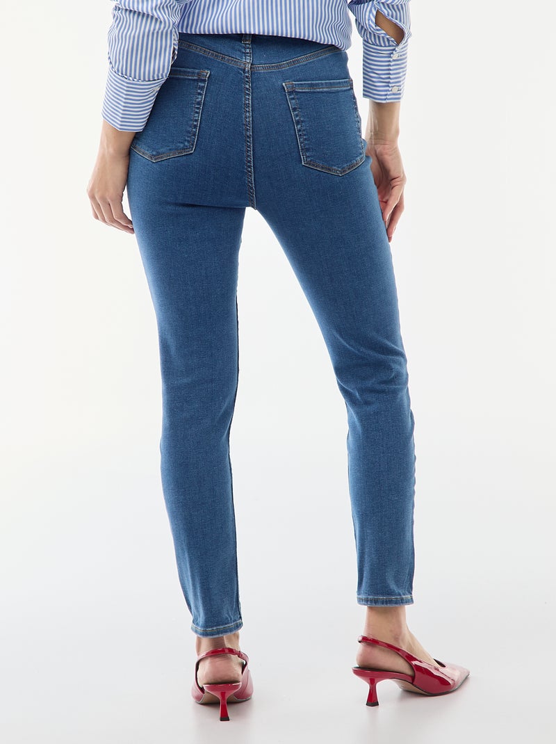 Jean super skinny taille très haute - L34 Bleu - Kiabi