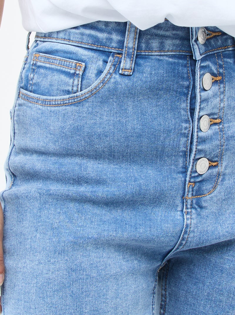 Jean super skinny taille très haute - L34 Bleu - Kiabi