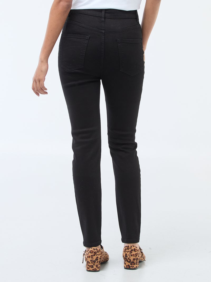 Jean super skinny taille très haute - L34 Noir - Kiabi