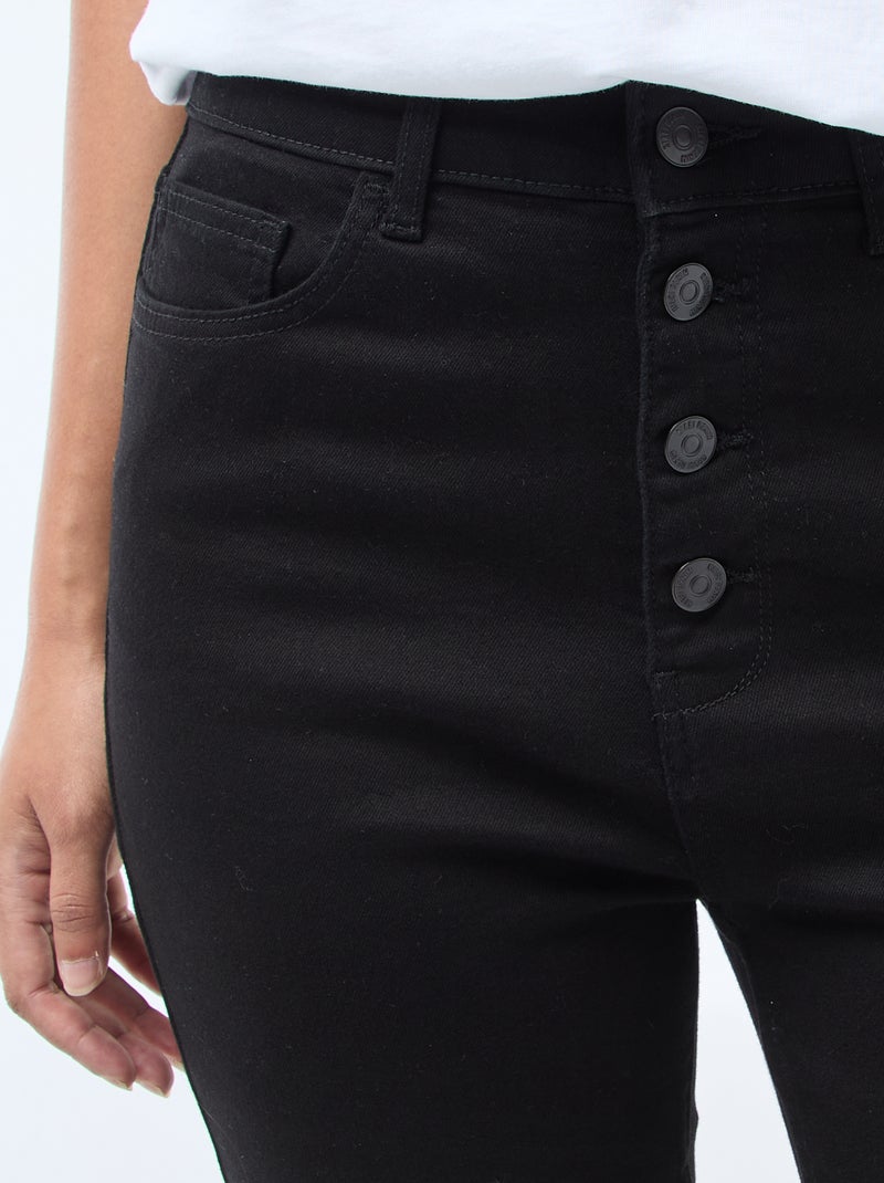 Jean super skinny taille très haute - L34 Noir - Kiabi
