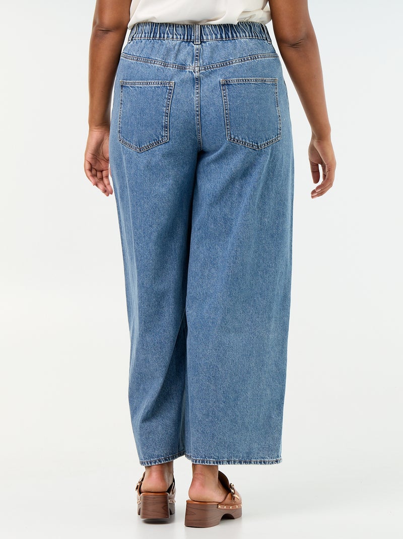 Jean super wide leg à 5 poches Bleu - Kiabi
