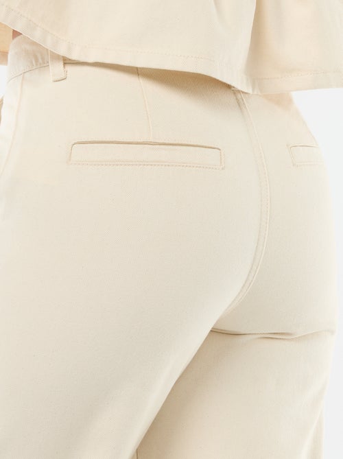 Jean taille haute avec revers en bas - Kiabi