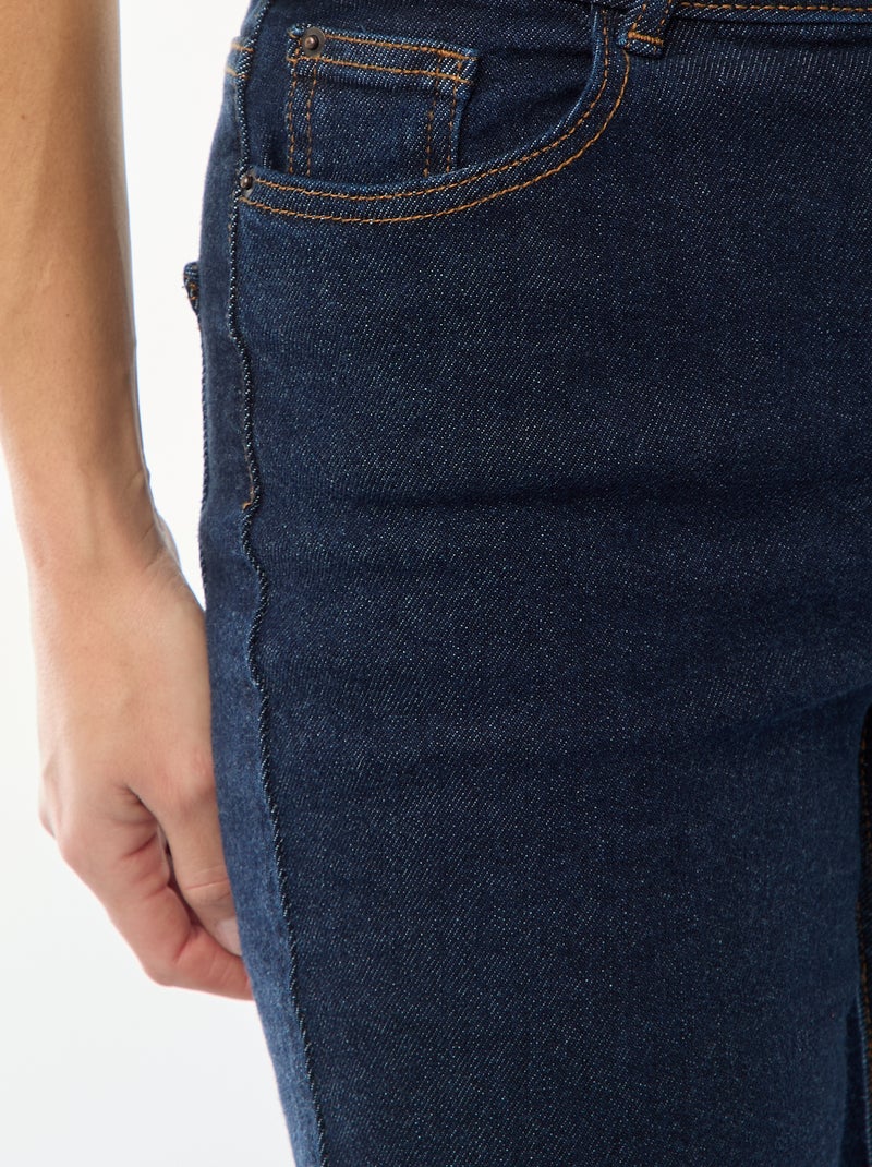 Jean taille haute coupe flare/bootcut  - L28 Bleu - Kiabi