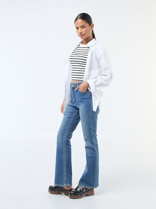 Jean taille haute coupe flare/bootcut - L34 - Kiabi