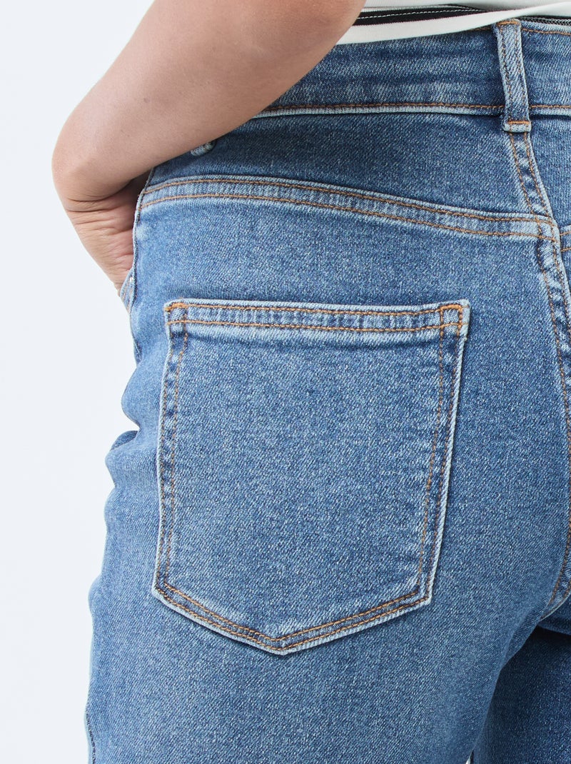 Jean taille haute coupe flare/bootcut - L34 Bleu - Kiabi