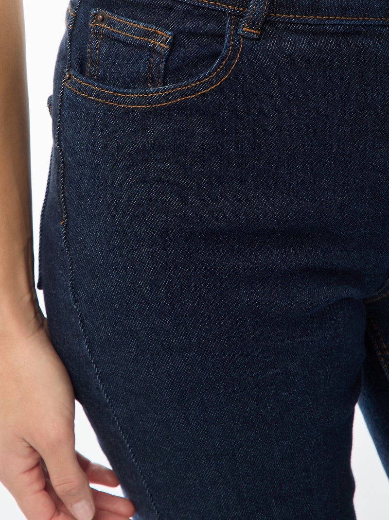 Jean taille haute coupe flare/bootcut - L34 Bleu - Kiabi