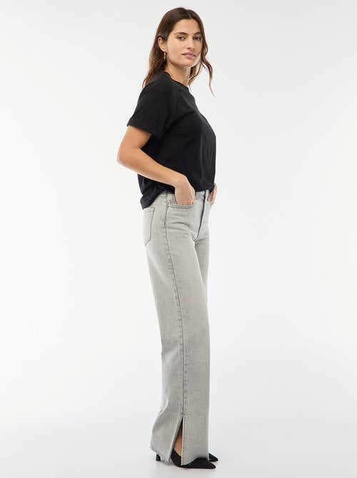 Jean taille haute coupe flare/bootcut - Kiabi