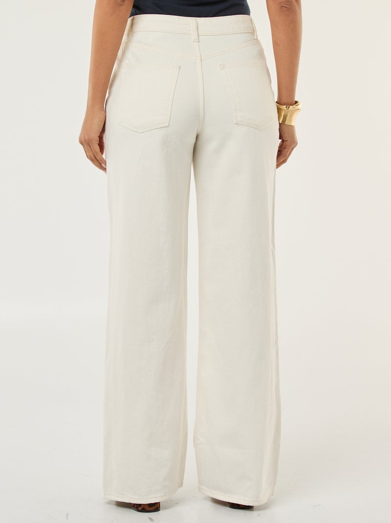 Jean wide leg - L32 Blanc - Kiabi