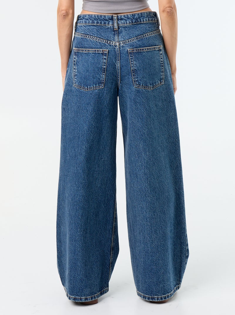 Jean wide leg / coupe large à motif Bleu - Kiabi
