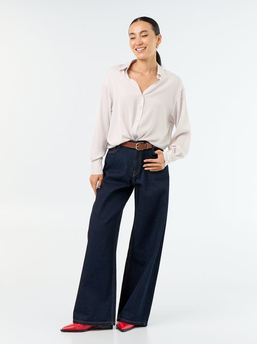 Jean wide leg / coupe large à motif - Kiabi Jean wide leg / coupe large à motif - Kiabi