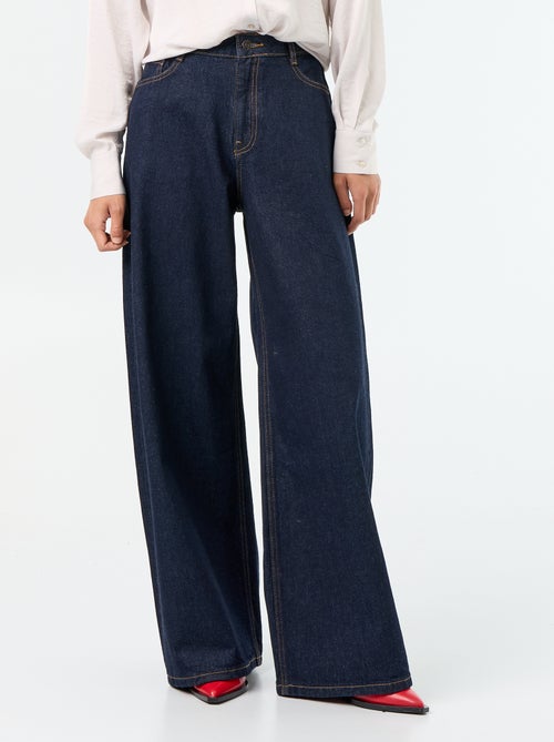 Jean wide leg / coupe large à motif - Kiabi Jean wide leg / coupe large à motif - Kiabi
