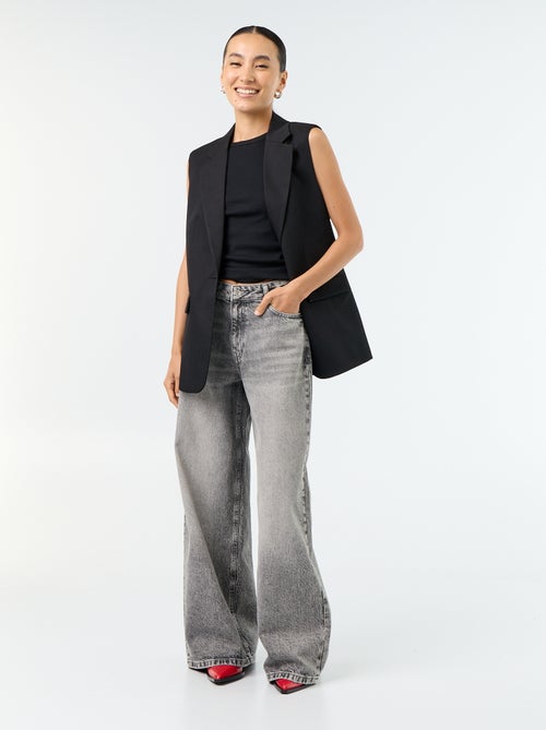 Jean wide leg / coupe large à motif - Kiabi