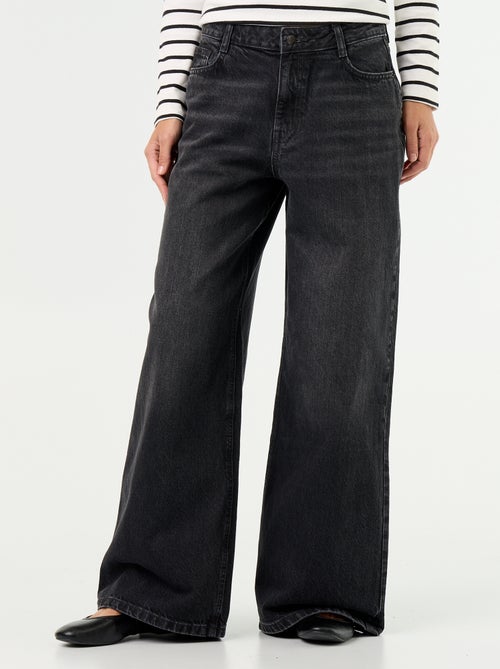 Jean wide leg / coupe large à motif - Kiabi Jean wide leg / coupe large à motif - Kiabi