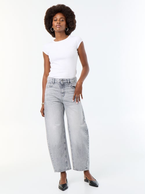Jean wide leg / coupe large taille haute - Kiabi