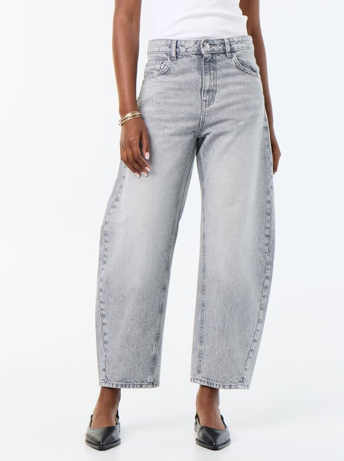 Jean wide leg / coupe large taille haute - Kiabi