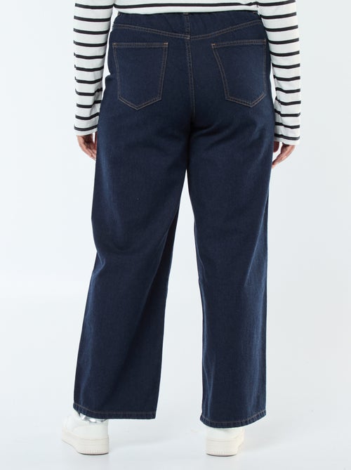 Jean wide leg fit / coupe large et taille élastique - Kiabi