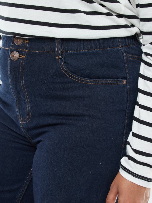 Jean wide leg fit / coupe large et taille élastique - Kiabi