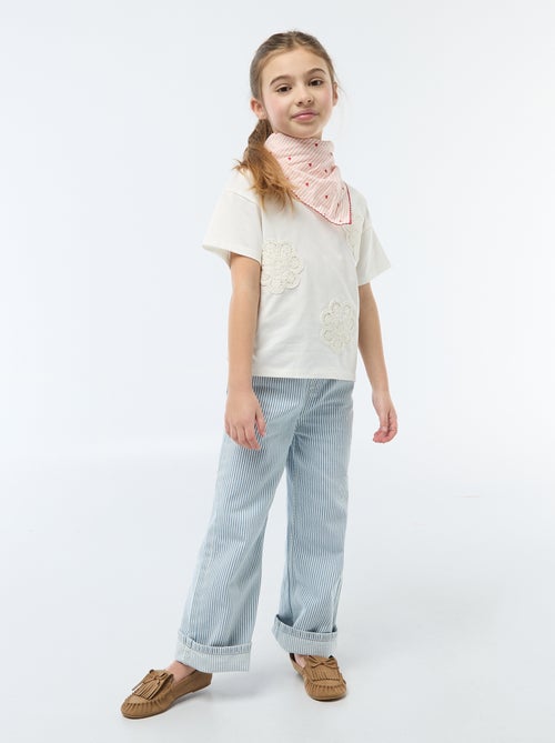 Jean wide leg imprimé fantaisie - Kiabi