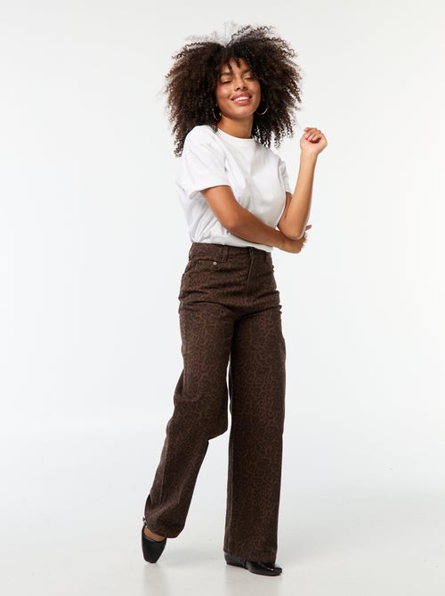 Jean Wide leg taille haute - Kiabi