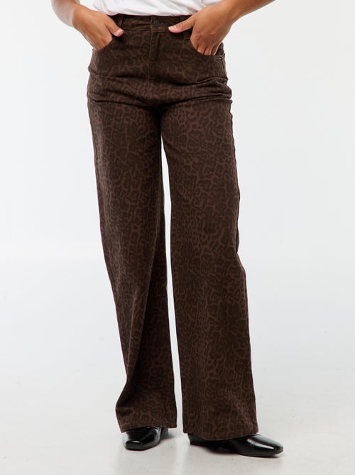 Jean Wide leg taille haute - Kiabi