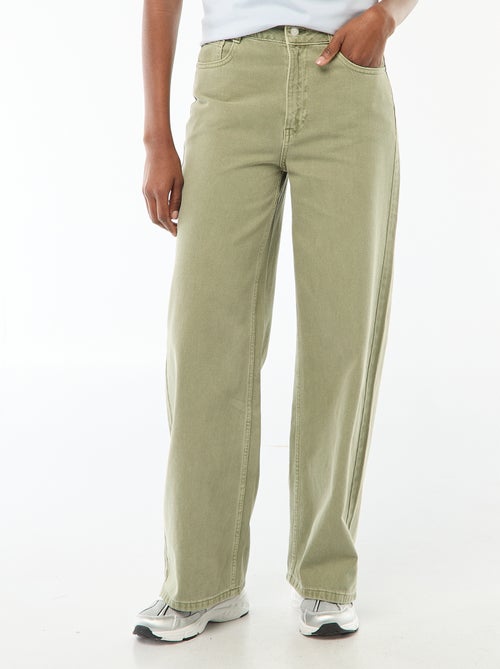 Jean Wide leg taille haute - Kiabi