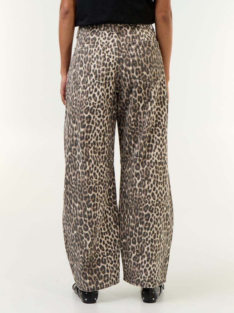 Jeans a forma a palloncino Marrone - Kiabi