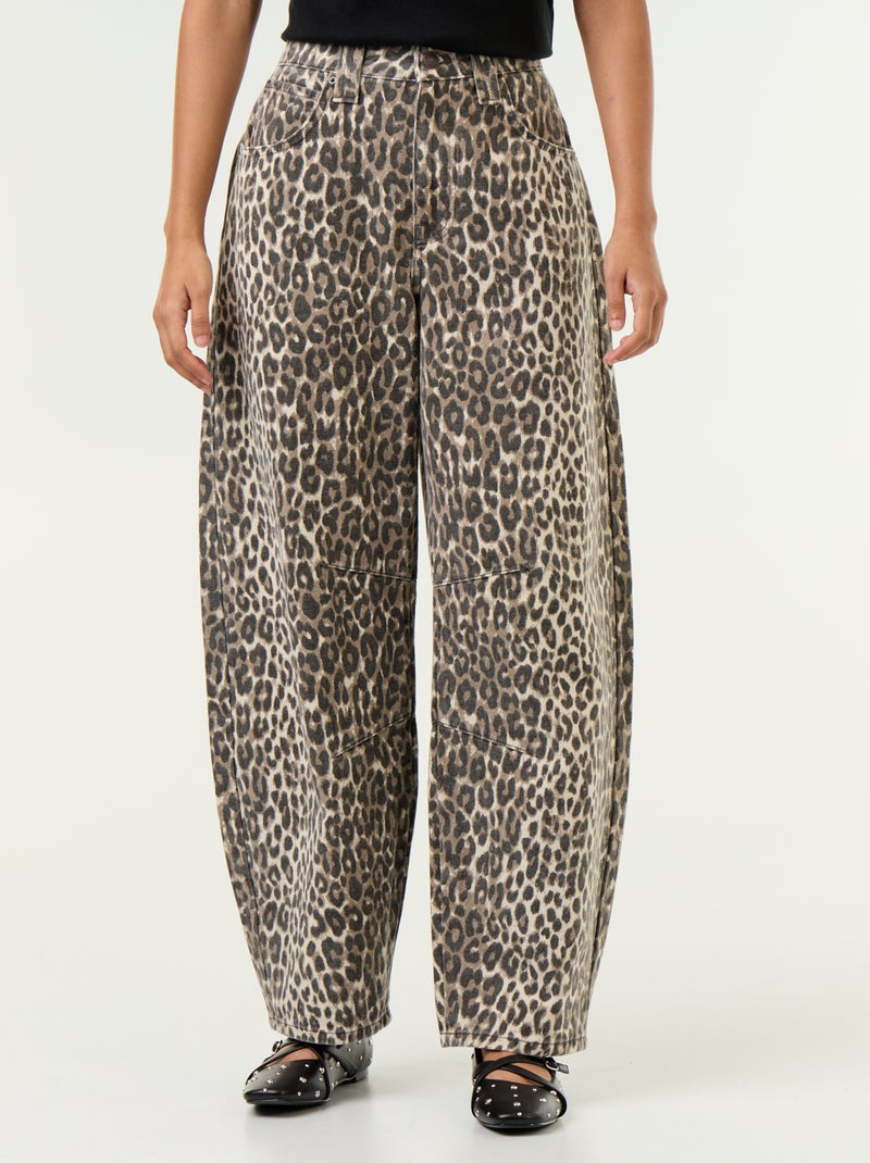 Jeans a forma a palloncino Marrone - Kiabi