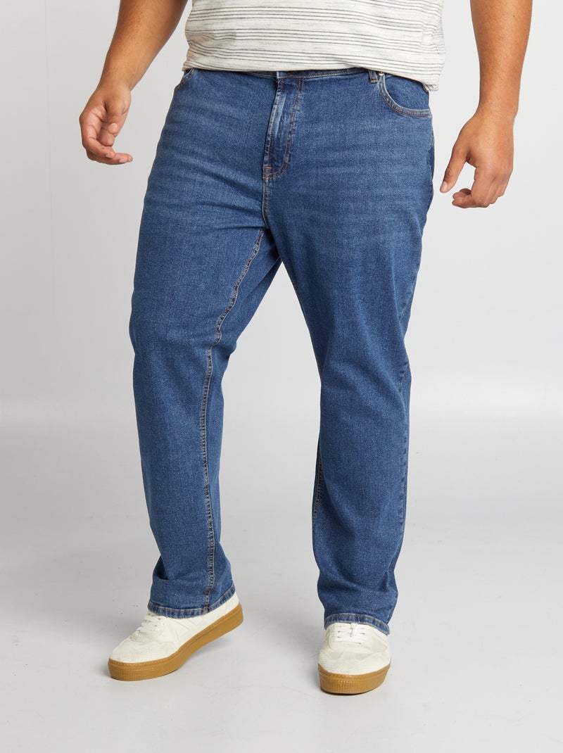 Jeans a gamba dritta a 5 tasche - L32 BLU - Kiabi