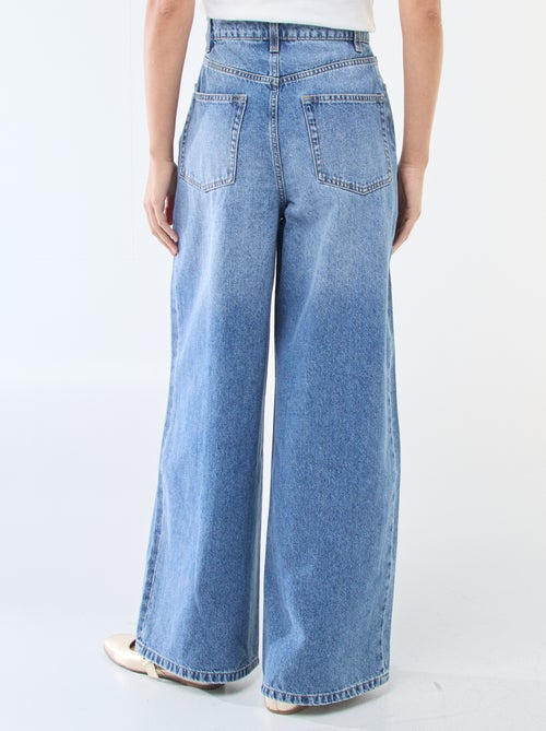 Jeans a gamba larga a vita alta - Kiabi