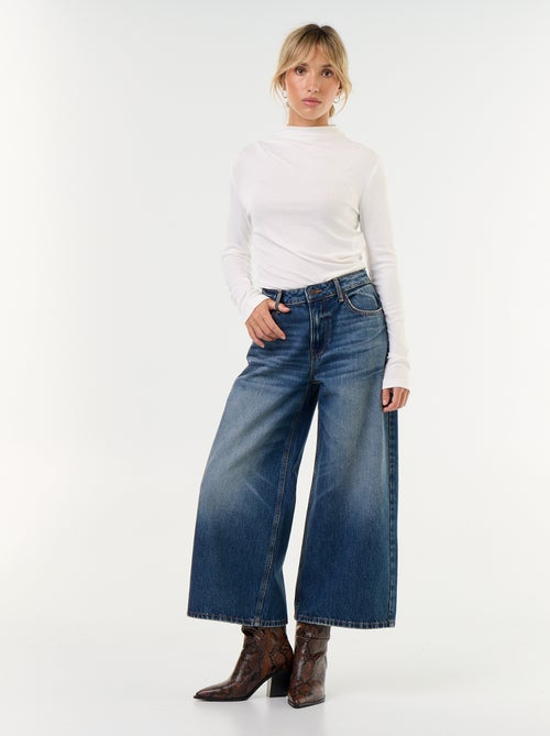 Jeans a gamba larga a vita alta - Kiabi