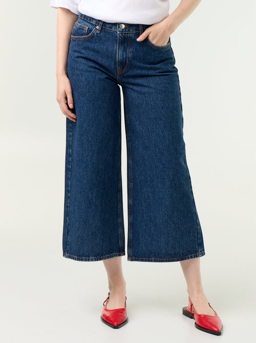 Jeans a gamba larga a vita alta - Kiabi