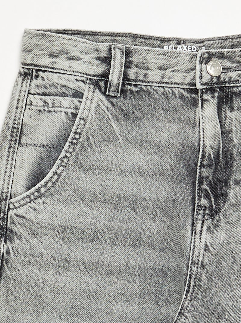 Jeans a taglio dritto a 5 tasche Grigio - Kiabi
