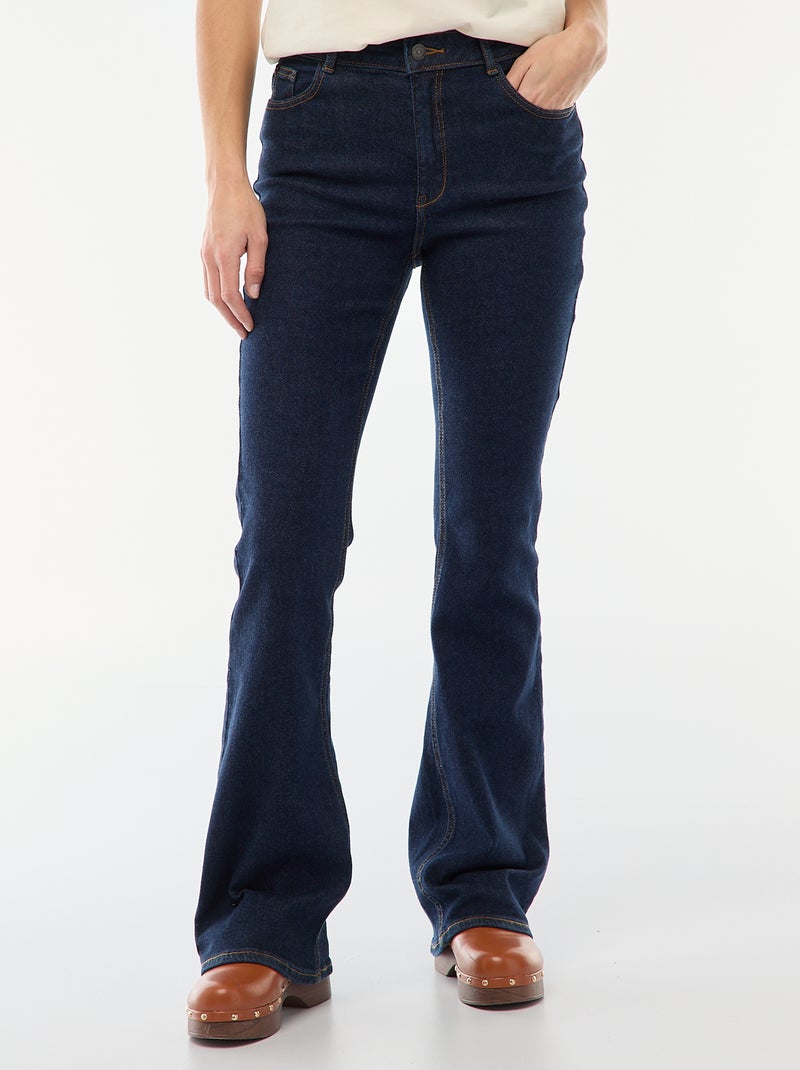Jeans a vita alta taglio flare/bootcut - L28 Blu - Kiabi