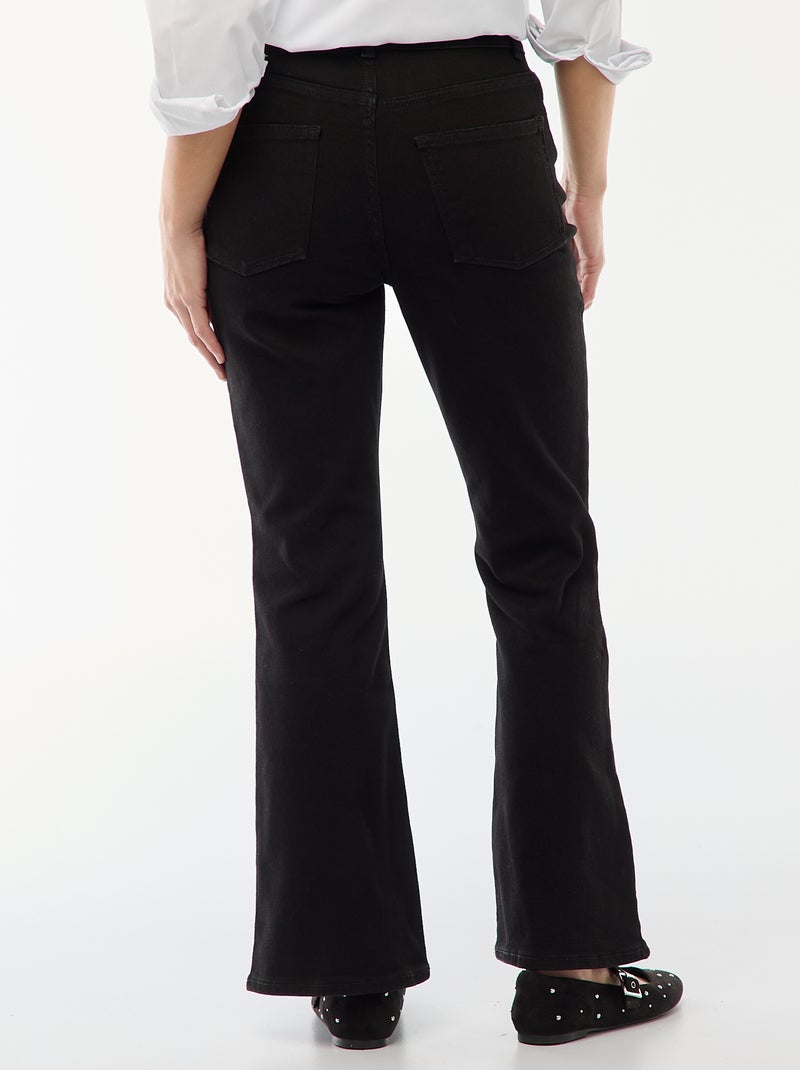 Jeans a vita alta taglio flare/bootcut - L34 Nero - Kiabi