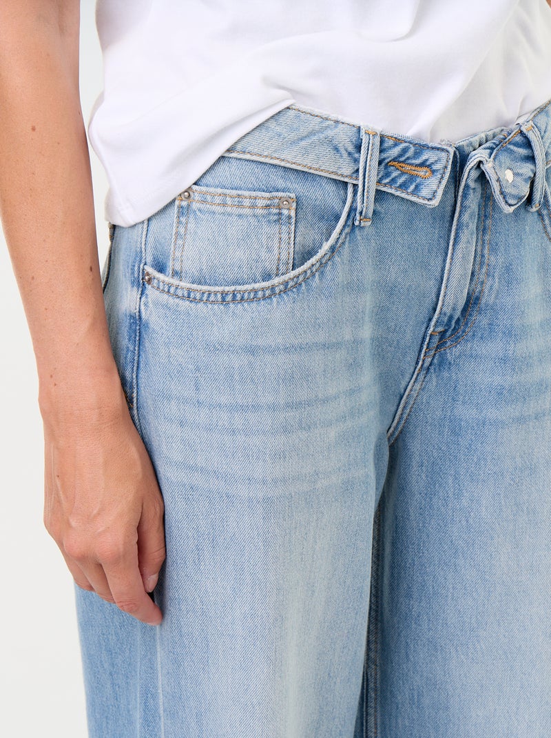 Jeans ampi con cintura fantasia Blu - Kiabi