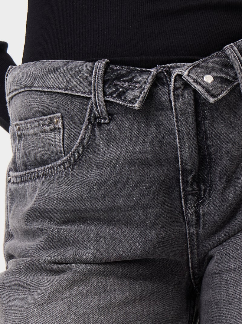 Jeans ampi con cintura fantasia Grigio - Kiabi