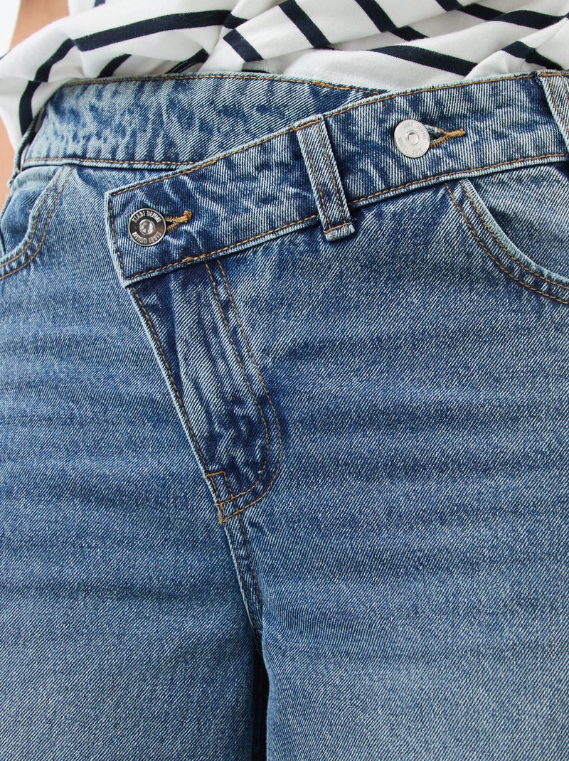 Jeans ampi con doppia apertura abbottonata Blu - Kiabi