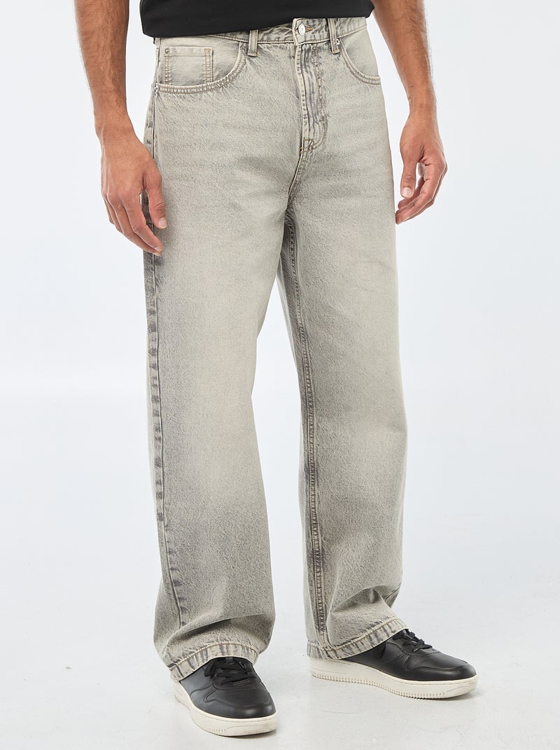 Jeans ampi / relaxed fit a 5 tasche Grigio - Kiabi